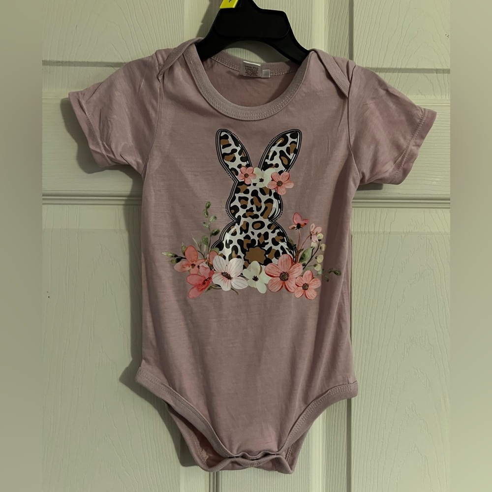 Floral Bunny Kids One Piece - Pink, 12-18 months, NWOT